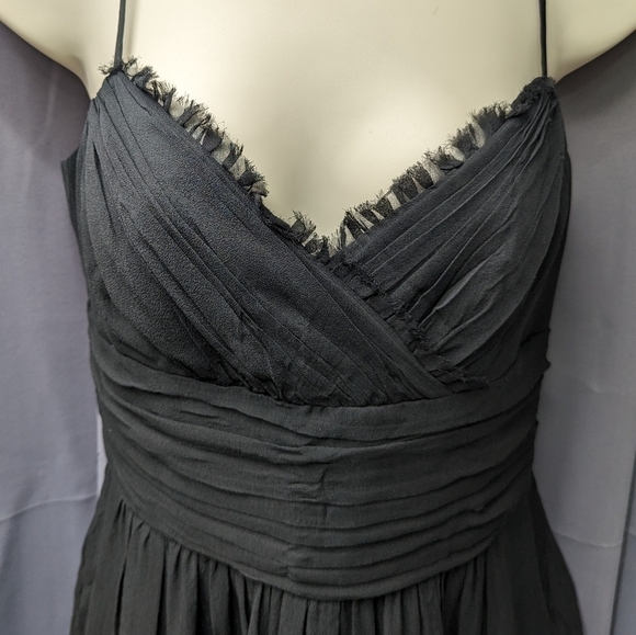 Laundry by Shelli Segal Silk Chiffon Cocktail Slip Dress Sz 6 - Picture 4 of 11